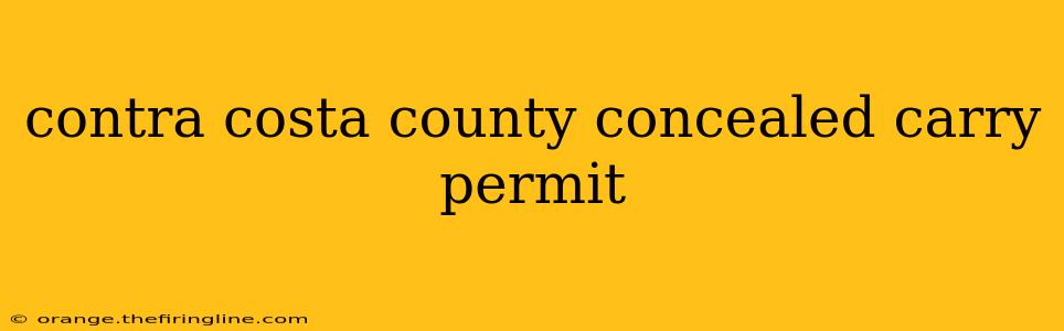 contra costa county concealed carry permit