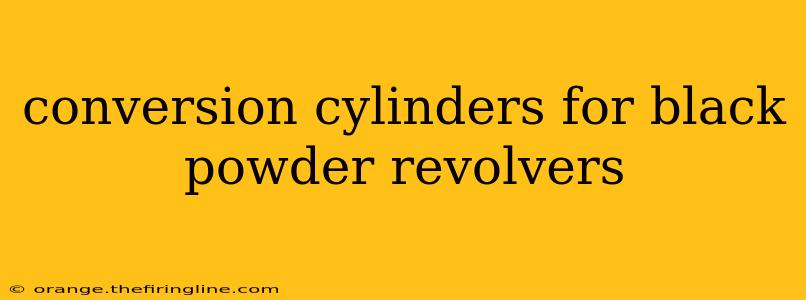 conversion cylinders for black powder revolvers