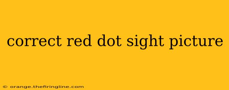 correct red dot sight picture