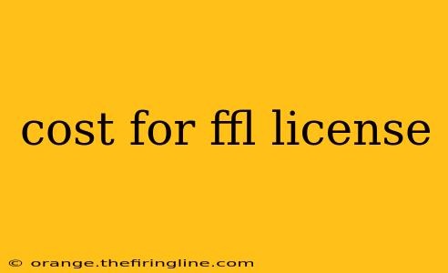 cost for ffl license