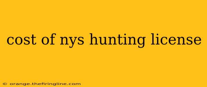 cost of nys hunting license