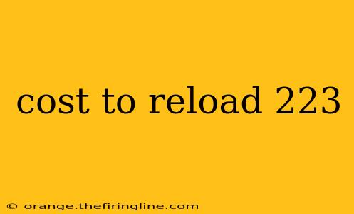 cost to reload 223