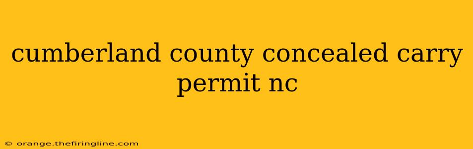 cumberland county concealed carry permit nc