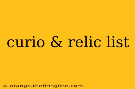 curio & relic list