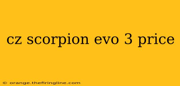 cz scorpion evo 3 price