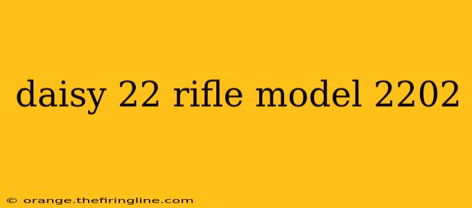 daisy 22 rifle model 2202