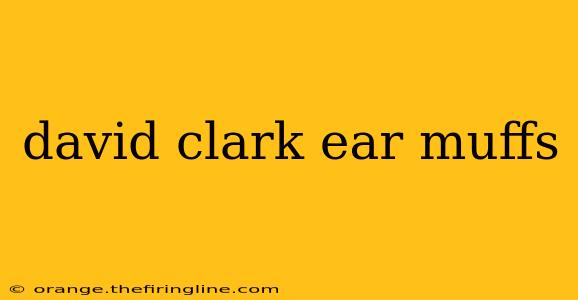 david clark ear muffs