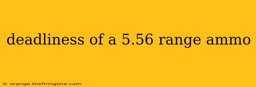 deadliness of a 5.56 range ammo