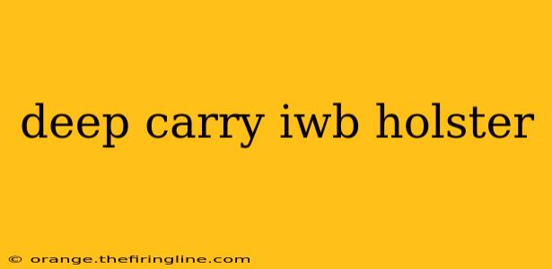 deep carry iwb holster