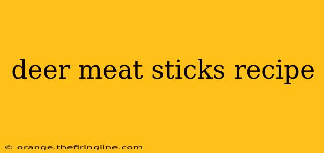 deer meat sticks recipe