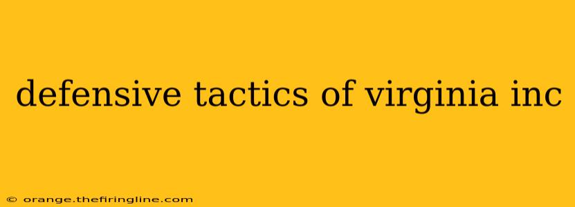 defensive tactics of virginia inc