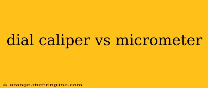 dial caliper vs micrometer