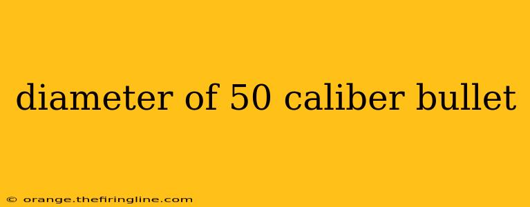 diameter of 50 caliber bullet