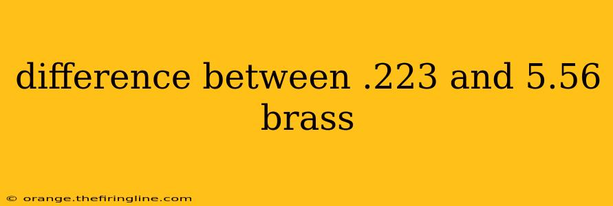 difference between .223 and 5.56 brass