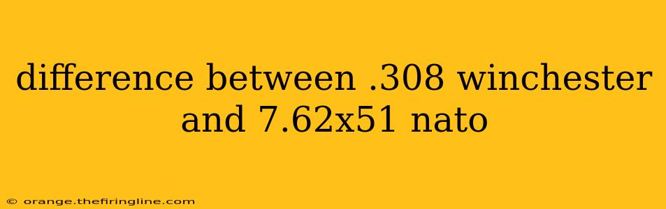 difference between .308 winchester and 7.62x51 nato