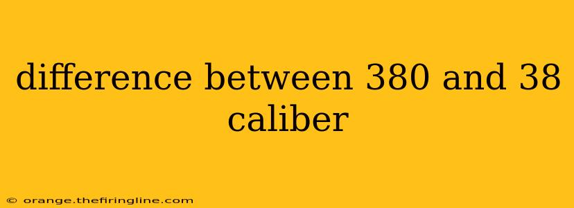 difference between 380 and 38 caliber