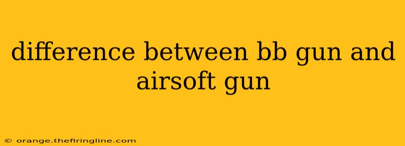 difference between bb gun and airsoft gun