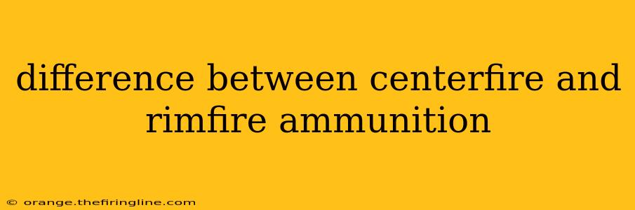 difference between centerfire and rimfire ammunition