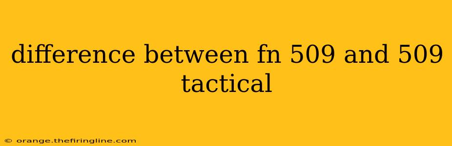 difference between fn 509 and 509 tactical