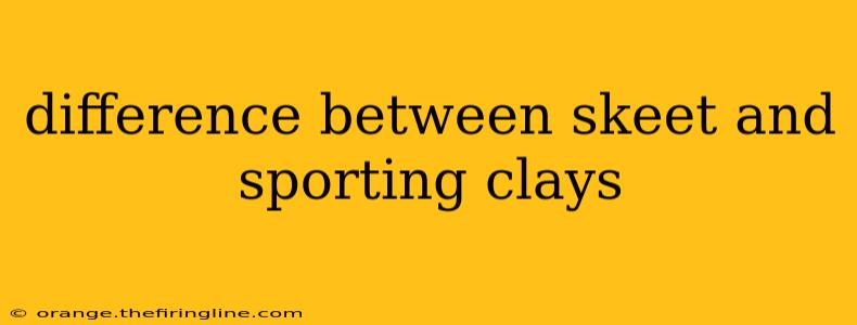 difference between skeet and sporting clays