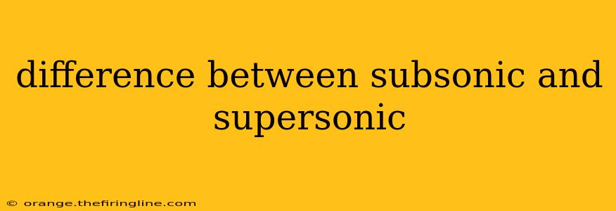 difference between subsonic and supersonic