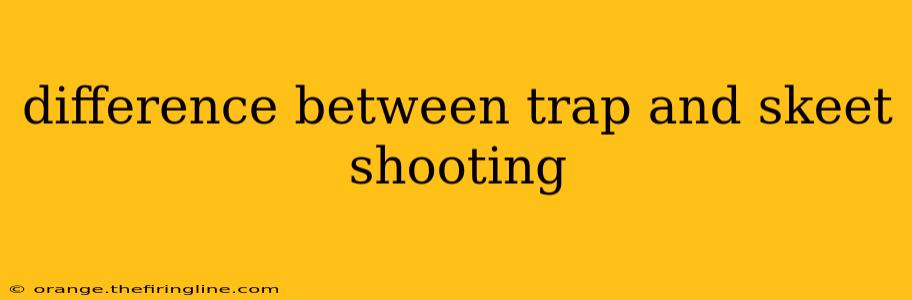 difference between trap and skeet shooting