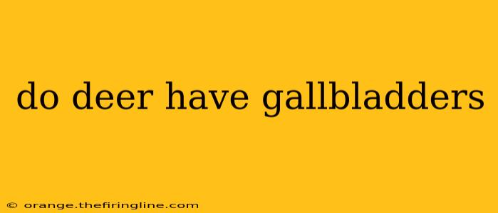 do deer have gallbladders