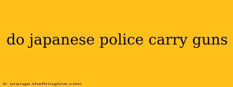 do japanese police carry guns