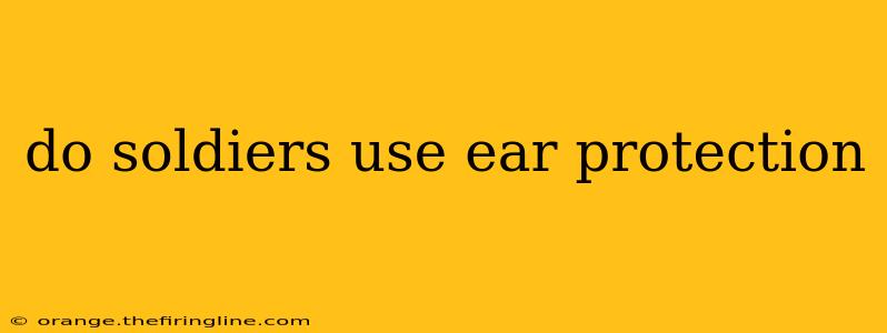 do soldiers use ear protection