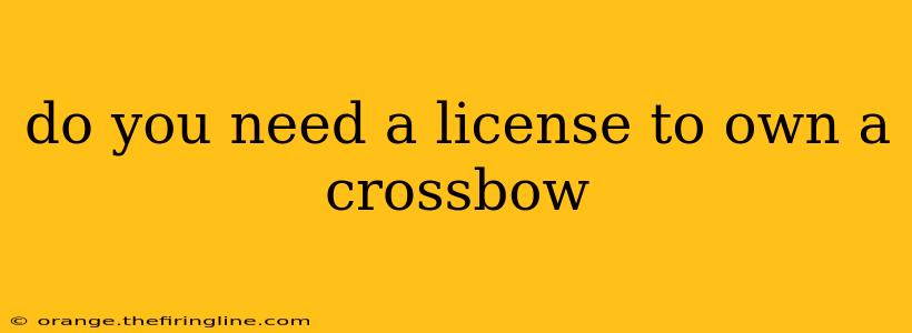 do you need a license to own a crossbow