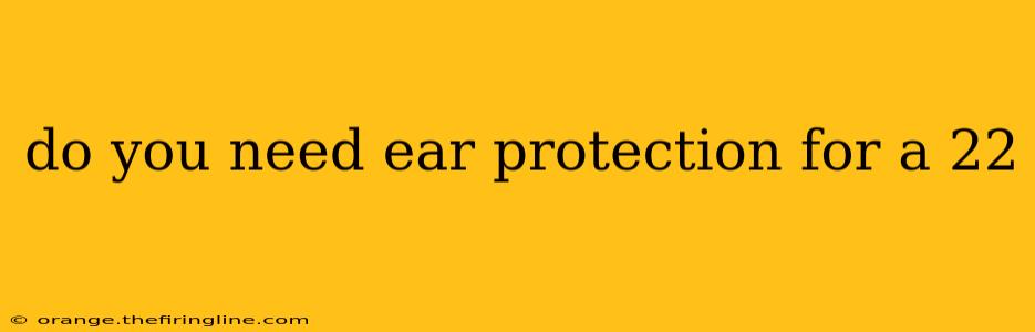 do you need ear protection for a 22