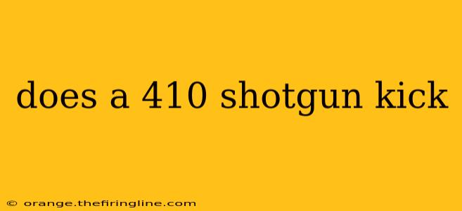 does a 410 shotgun kick