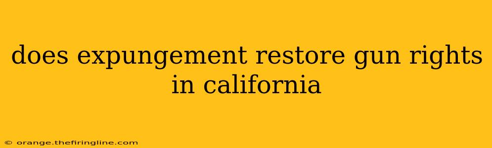 does expungement restore gun rights in california