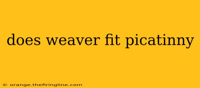 does weaver fit picatinny