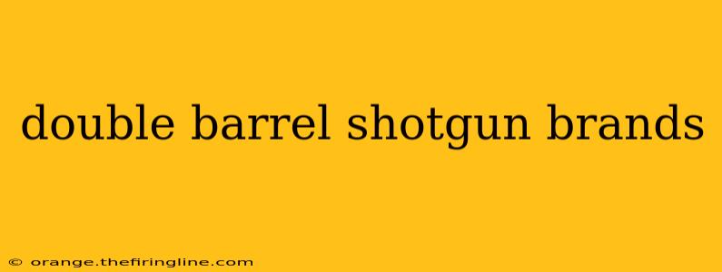 double barrel shotgun brands