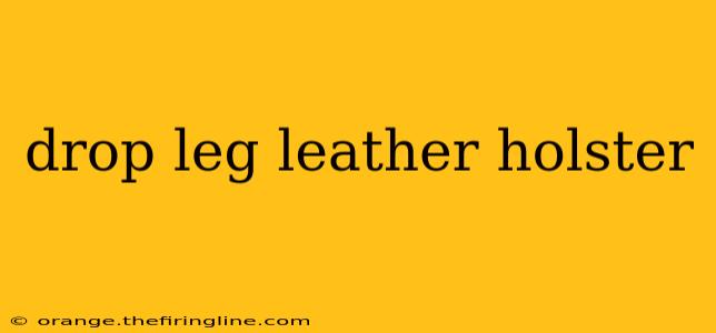 drop leg leather holster