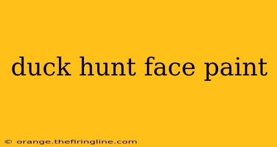 duck hunt face paint