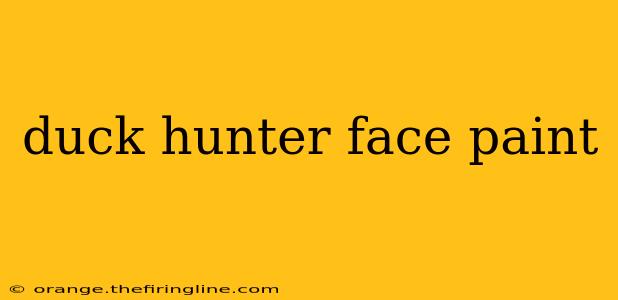 duck hunter face paint