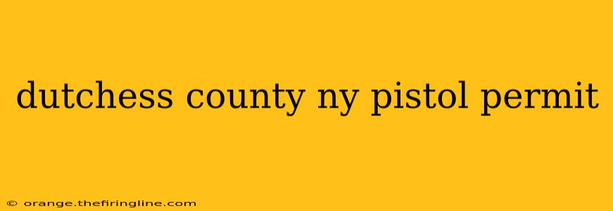 dutchess county ny pistol permit