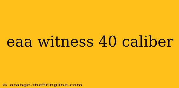 eaa witness 40 caliber