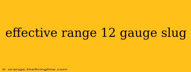 effective range 12 gauge slug