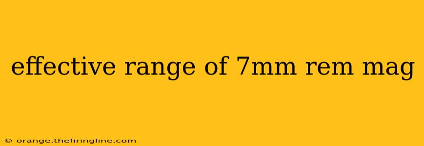 effective range of 7mm rem mag