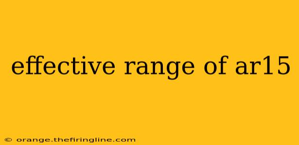 effective range of ar15