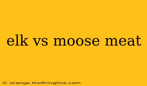 elk vs moose meat