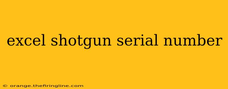 excel shotgun serial number