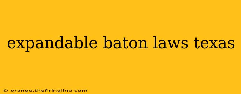 expandable baton laws texas