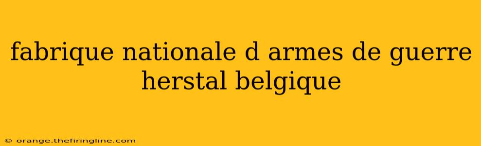 fabrique nationale d armes de guerre herstal belgique