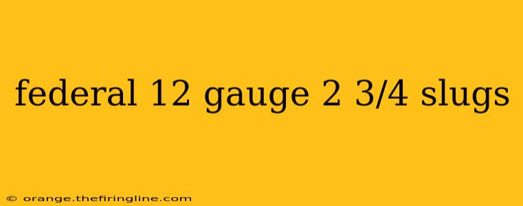 federal 12 gauge 2 3/4 slugs