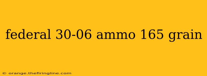 federal 30-06 ammo 165 grain