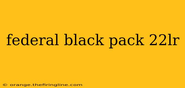 federal black pack 22lr